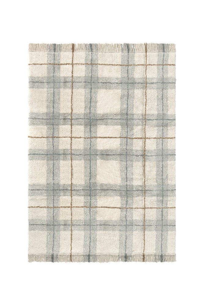 ALFOMBRA LAVABLE TARTAN BLUE SAGE