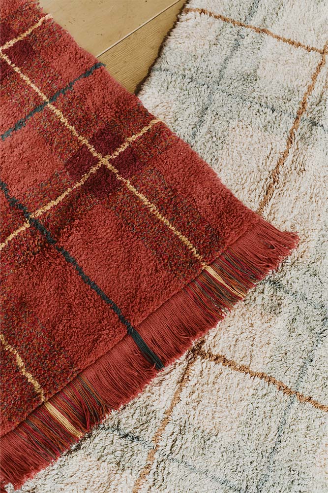 ALFOMBRA LAVABLE TARTAN BLUE SAGE