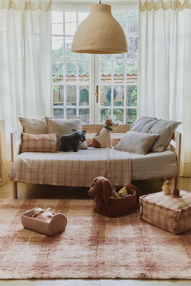 ALFOMBRA LAVABLE TARTAN ROSE