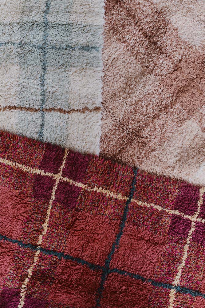 ALFOMBRA LAVABLE TARTAN ROSE