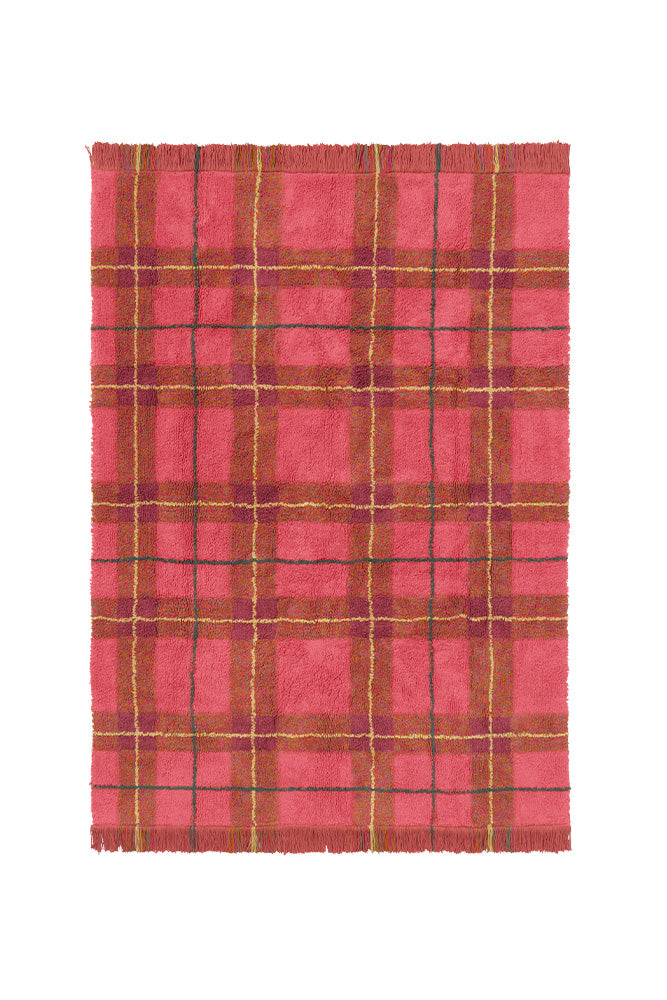ALFOMBRA LAVABLE TARTAN VINTAGE RED