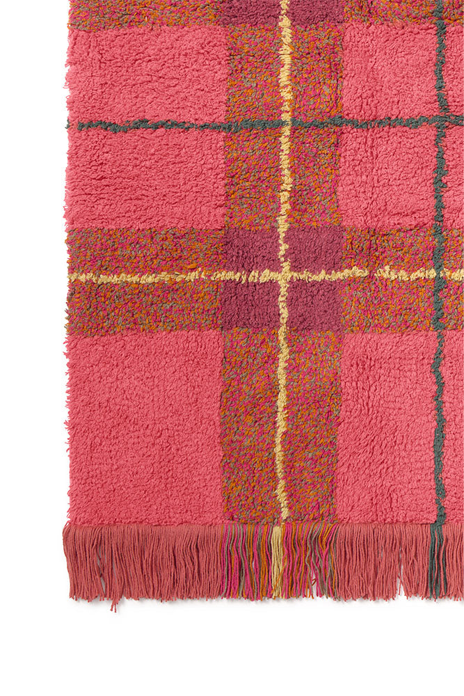 ALFOMBRA LAVABLE TARTAN VINTAGE RED