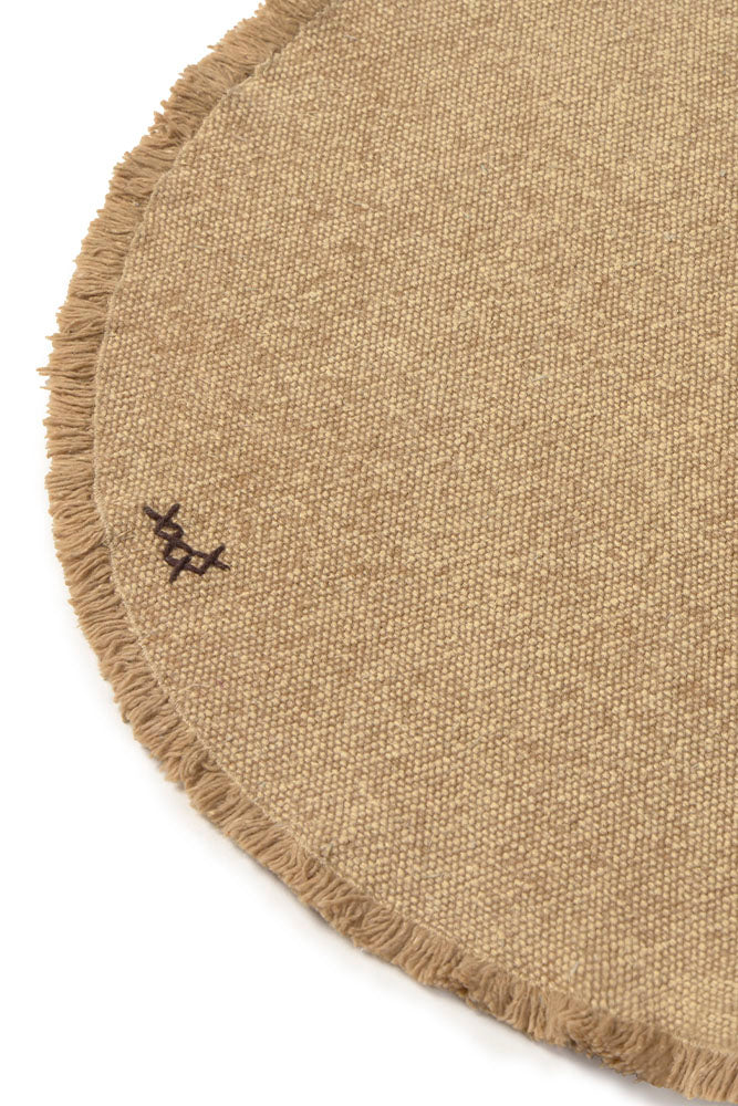 STONEWASHED PLACEMATS AND COASTERS OCHRE (SET OF 2)