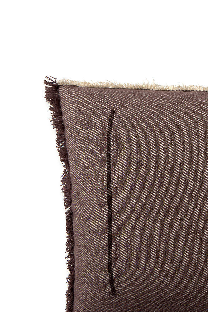 RECTANGULAR CUSHION VERTICAL COFFEBEAN