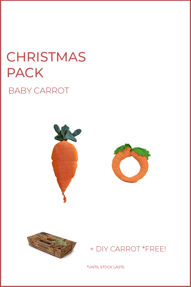 Mini doudou cathy la carotte orange,vert Oli & Carol