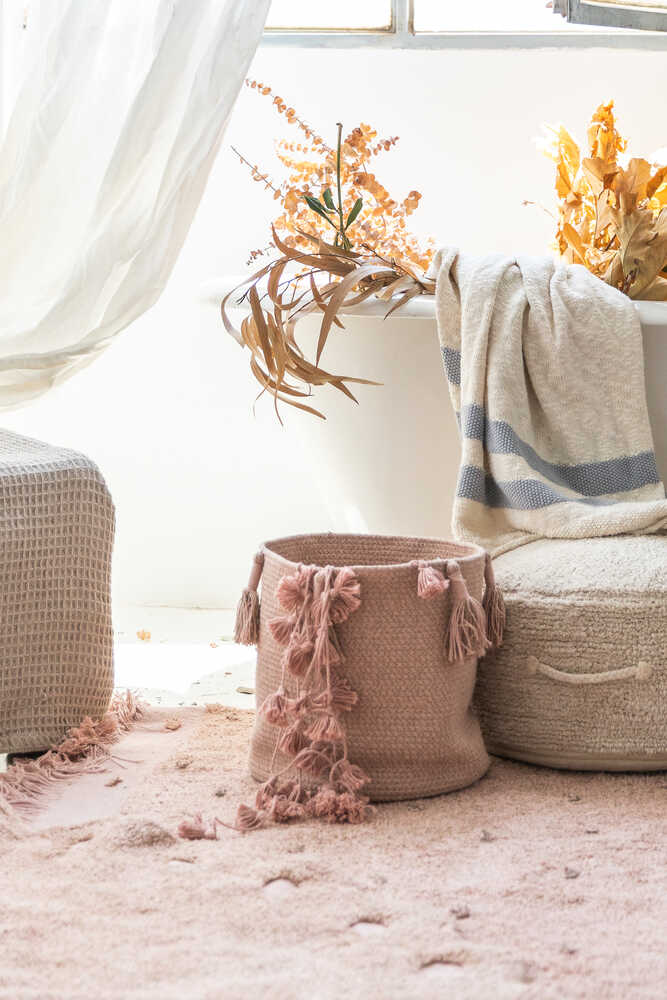 BASKET WOODY VINTAGE NUDE Lorena Canals