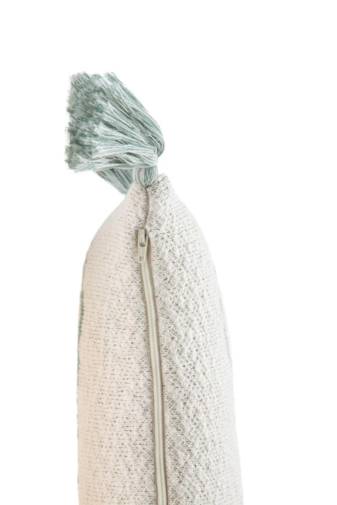 KNITTED CUSHION LITTLE OASIS NATURAL - INDUS BLUE Lorena Canals