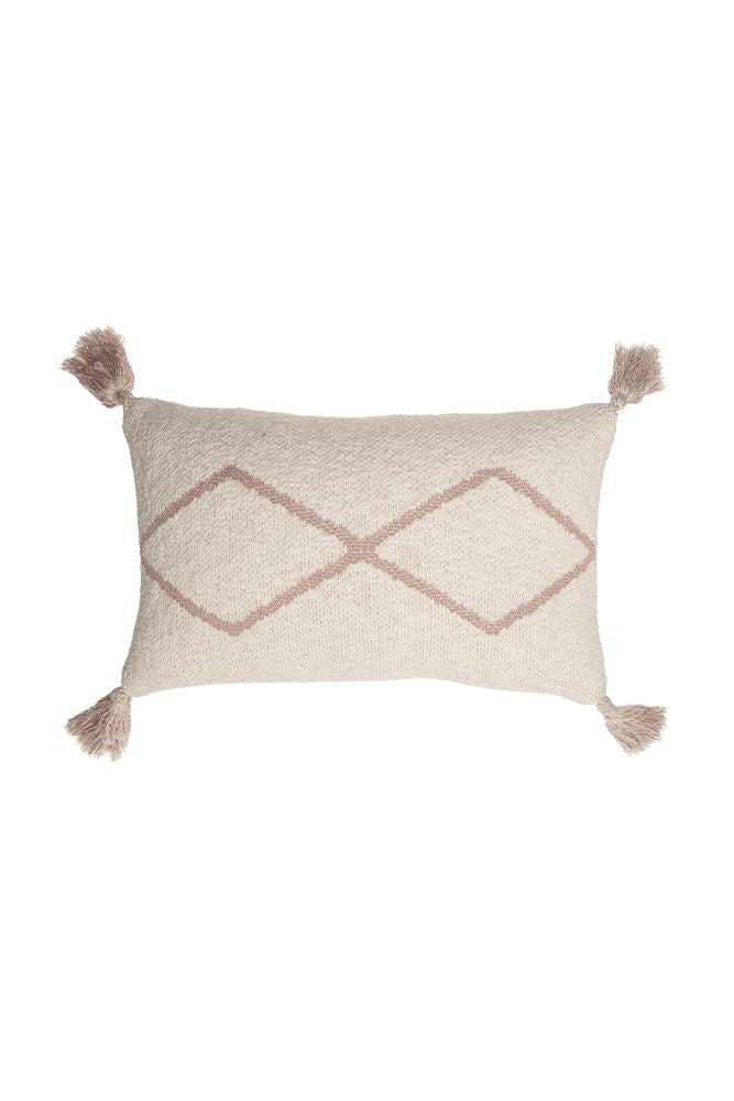 Knitted Cushion Little Oasis Natural Pale Pink Lorena Canals