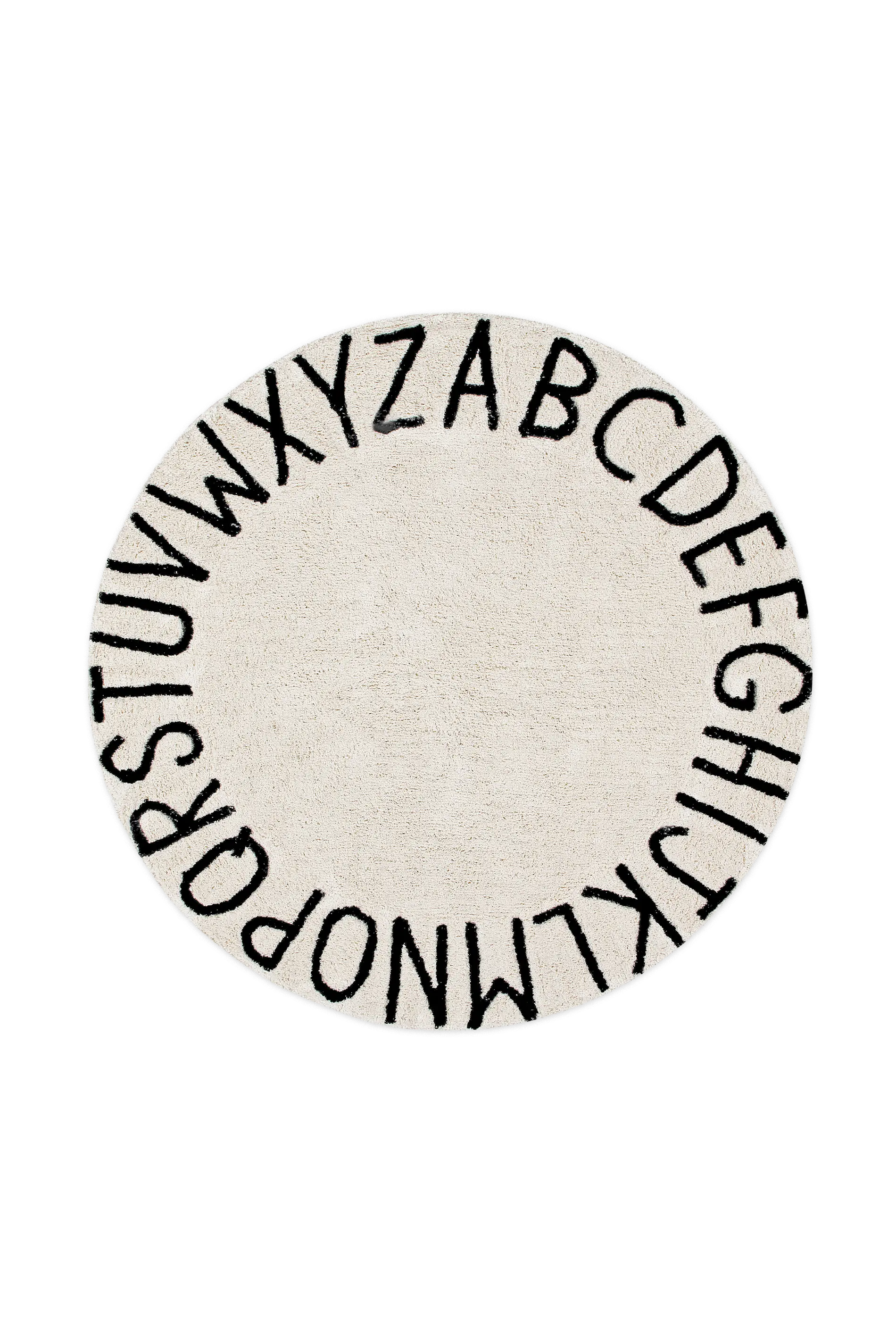 Washable Rug ABC Natural Black | Lorena Canals