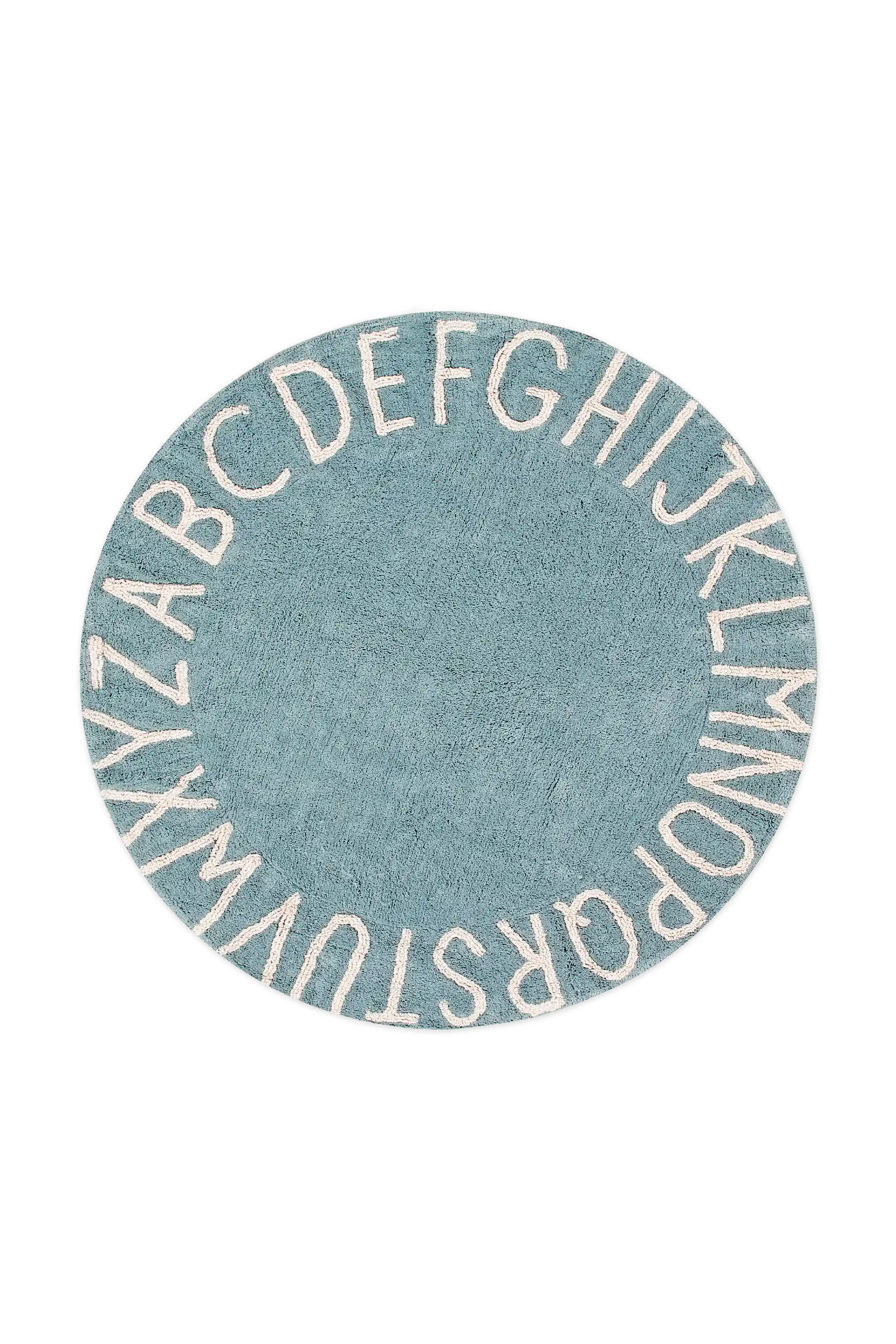 Washable Rug ABC Natural Vintage Blue | Lorena Canals