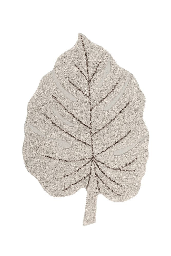 Waschbarer Teppich Monstera Natural von Lorena Canals