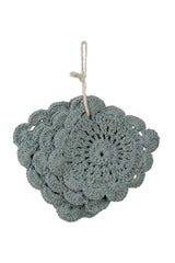 Posavasos Crochet Vintage Azul - Juego de 4