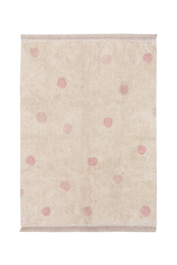 ALFOMBRA LAVABLE HIPPY DOTS NATURAL - VINTAGE NUDE