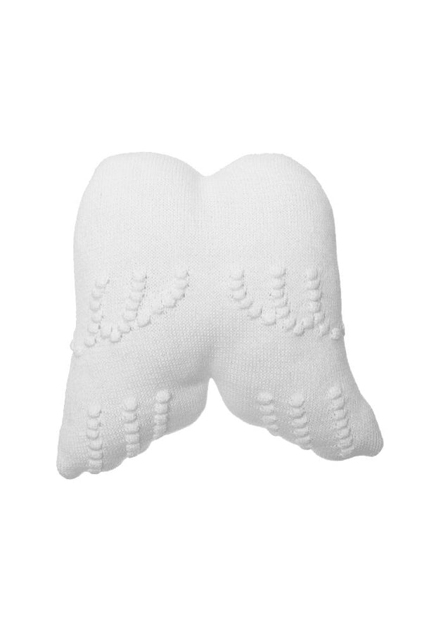 KNITTED CUSHION ANGEL WINGS
