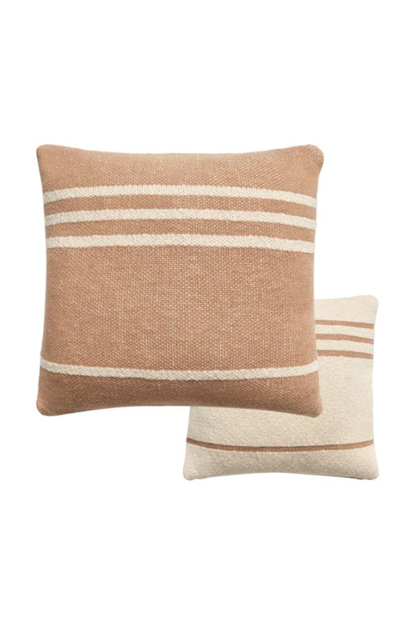 KNITTED CUSHION DUETTO POWDER - NATURAL