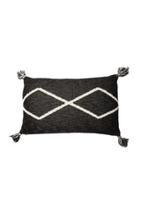 KNITTED CUSHION OASIS BLACK
