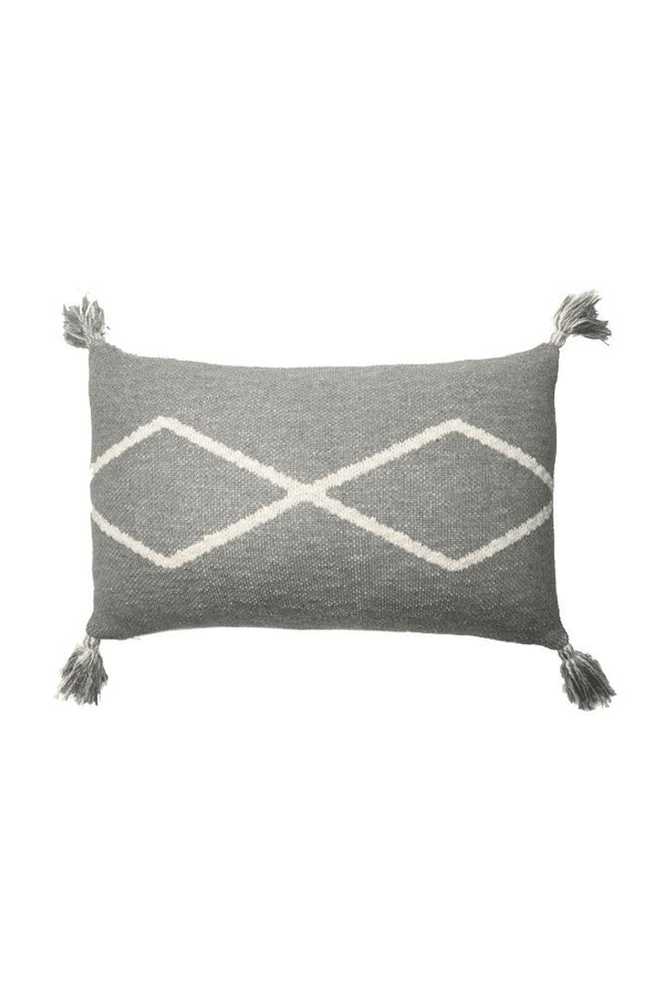 KNITTED CUSHION OASIS GREY