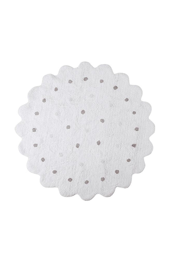 WASHABLE RUG LITTLE BISCUIT WHITE