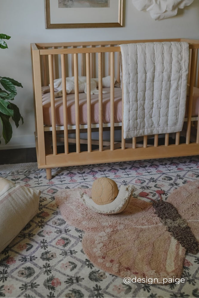 WASCHBARER TEPPICH AUS TIERBAUMWOLLE BABY BUTTERFLY
