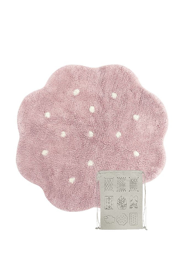 WASHABLE RUG MINI LITTLE BISCUIT PINK