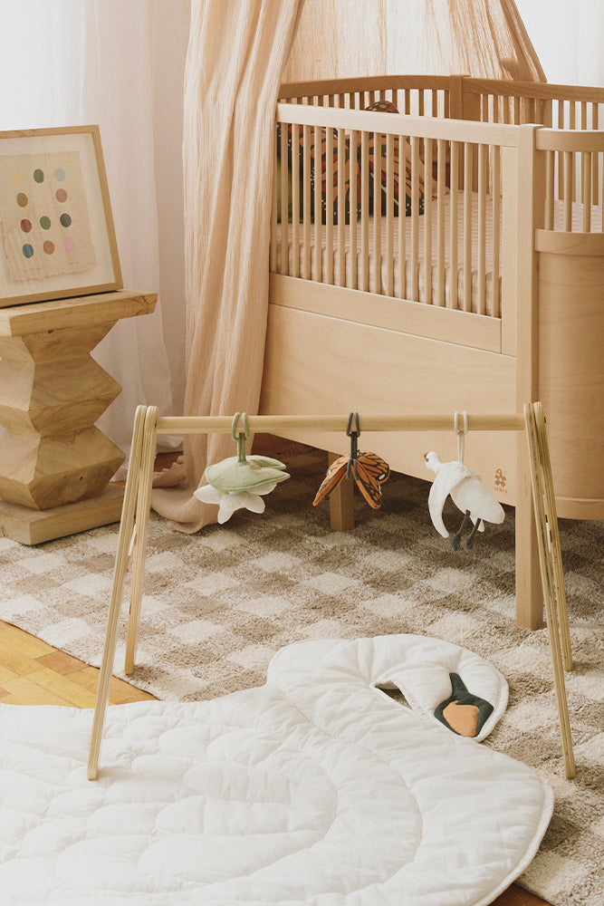 BABY GYM MIT SET AUS 3 RASSEL-ANHÄNGERN - SWAN