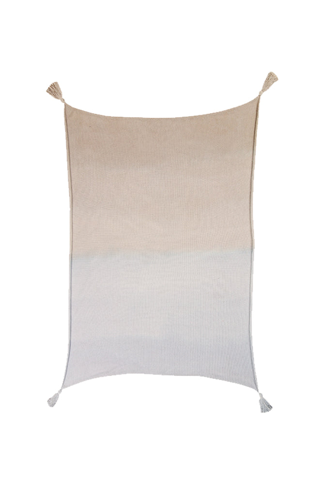 BABY BLANKET OMBRE SOFT BLUE - GREY