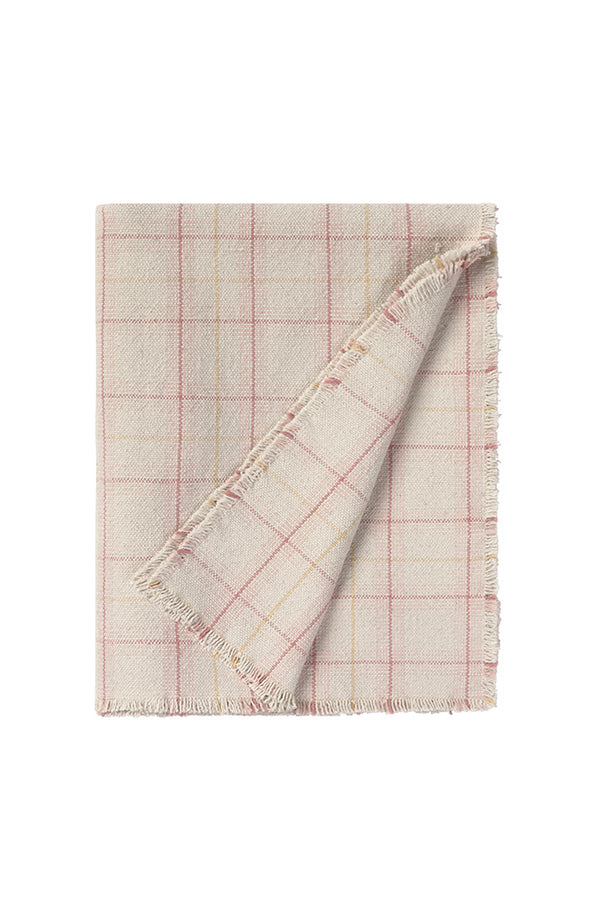 PLAID DE LIT ENFANT HANDLOOM TARTAN ROSE