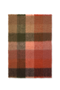 MOHAIR COUVERTURE CHECKS RED