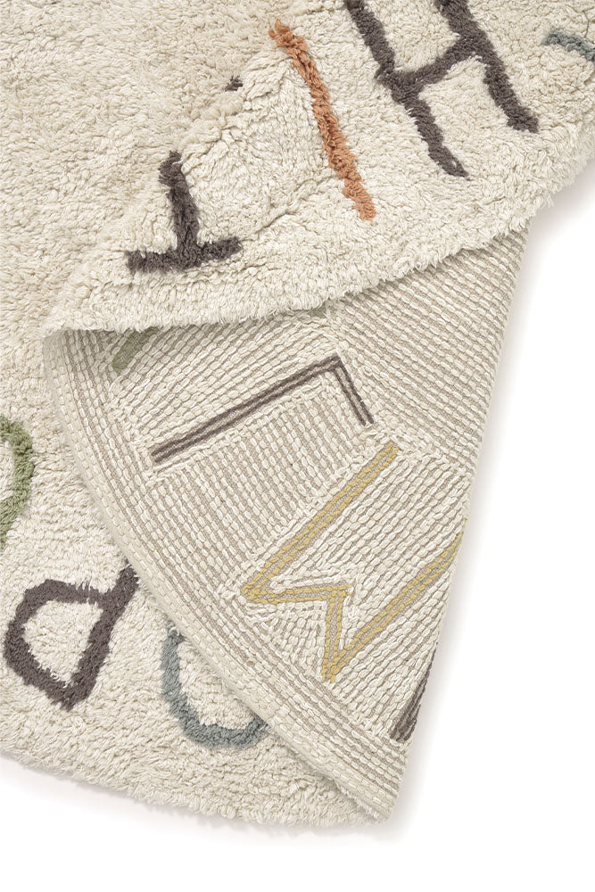 WASHABLE PLAY RUG ABC COLOR AND LETTERS