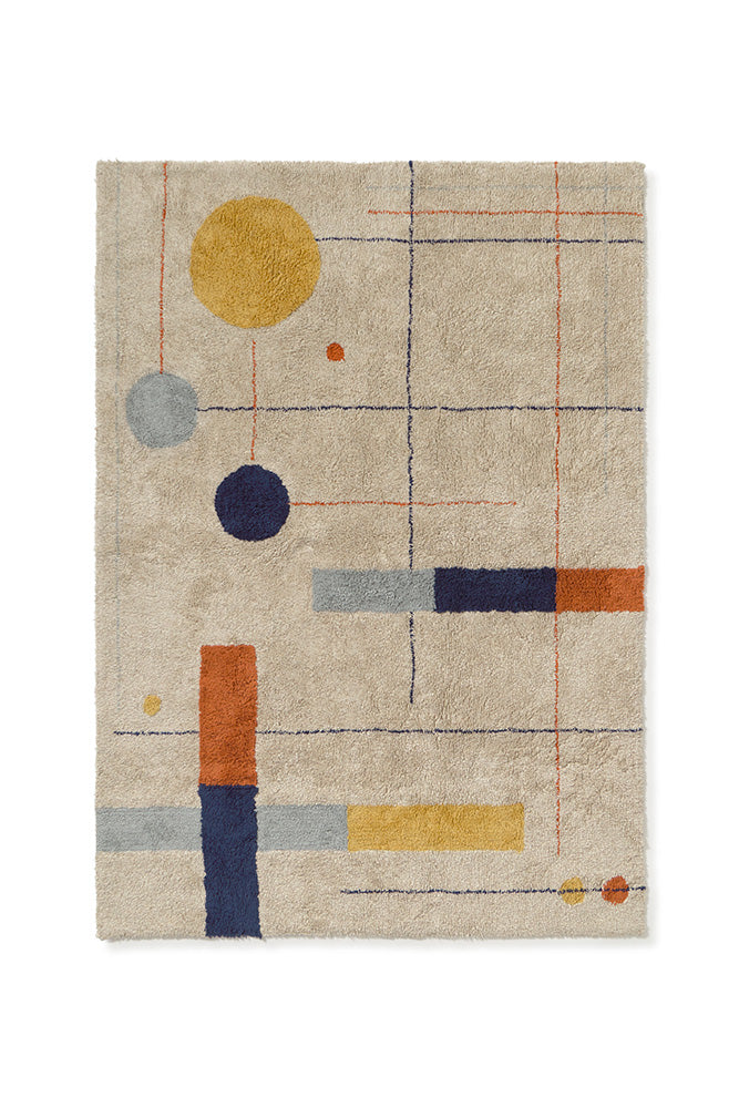 WASHABLE RUG GEOMETRICAL SHAPES