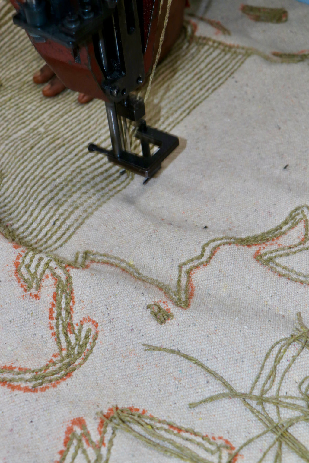 RUGCYCLED WASCHBARER TEPPICH WORLD MAP