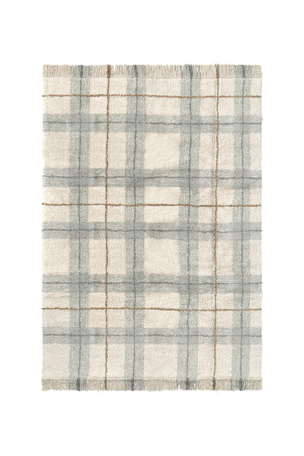 ALFOMBRA LAVABLE TARTAN BLUE SAGE