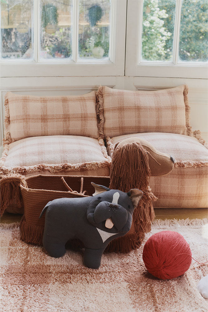 WASHABLE RUG TARTAN ROSE
