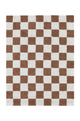 WASHABLE RUG KITCHEN TILES TOFFEE