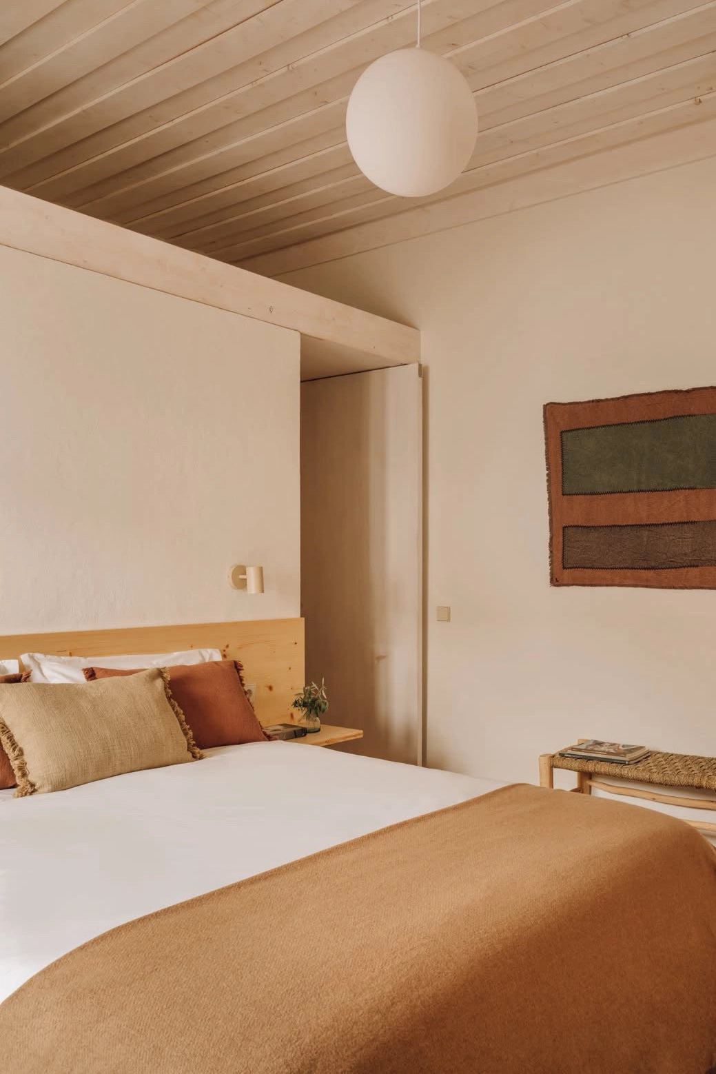 WANDDEKOR DICKE LEINWAND STONEWASHED