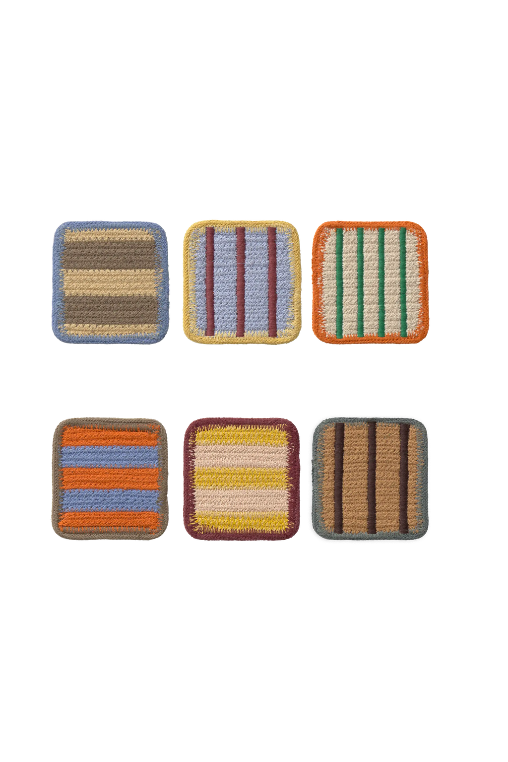 SET OF 6 COASTERS COLOR ON