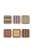 SET OF 6 COASTERS COLOR ON