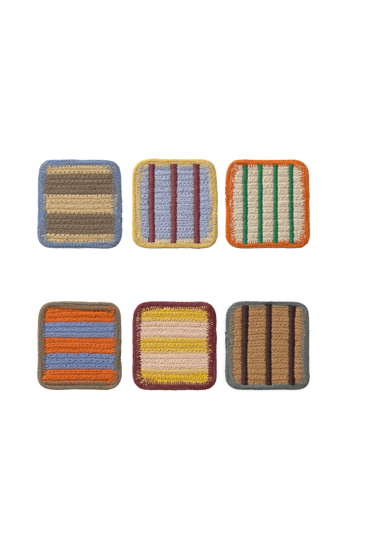 SET OF 6 COASTERS COLOR ON