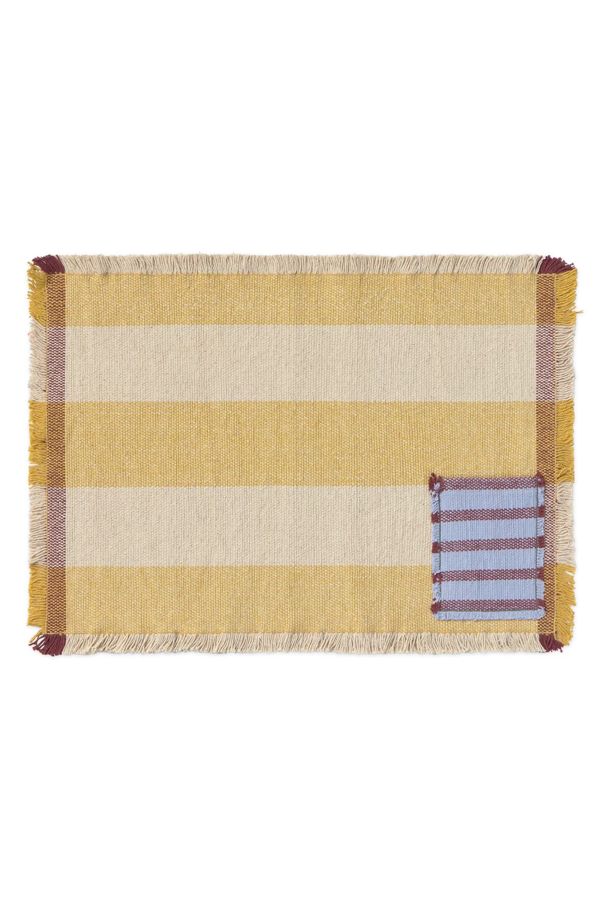 SET OF 2 HANDLOOM PLACEMATS POCKET HONEY