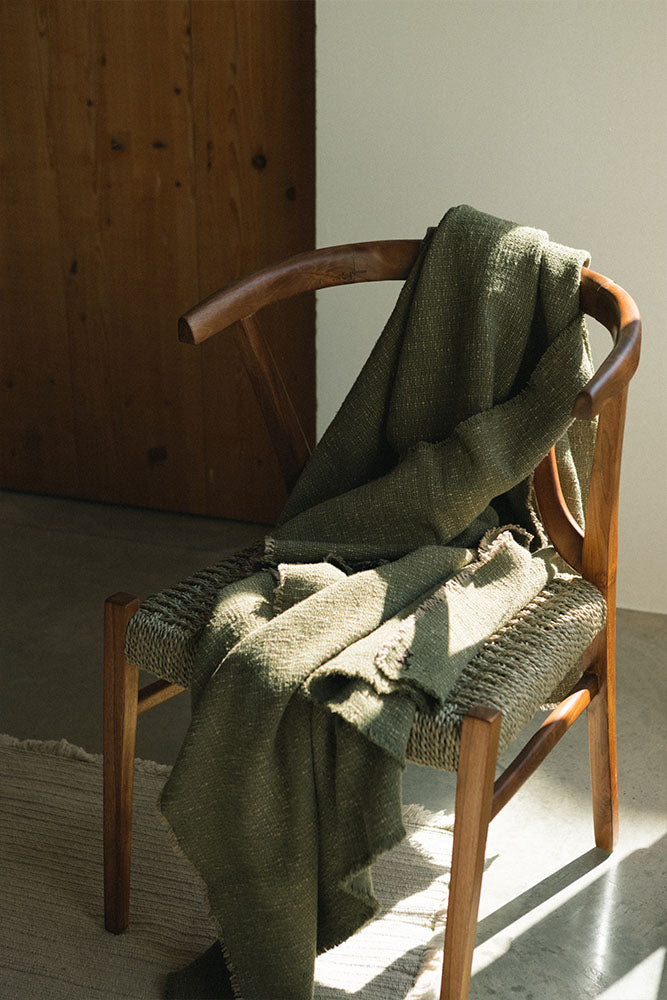 PLAID HANDLOOM KAKI