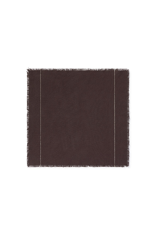 PACK DE 4 SERVILLETAS HANDLOOM CAFÉ