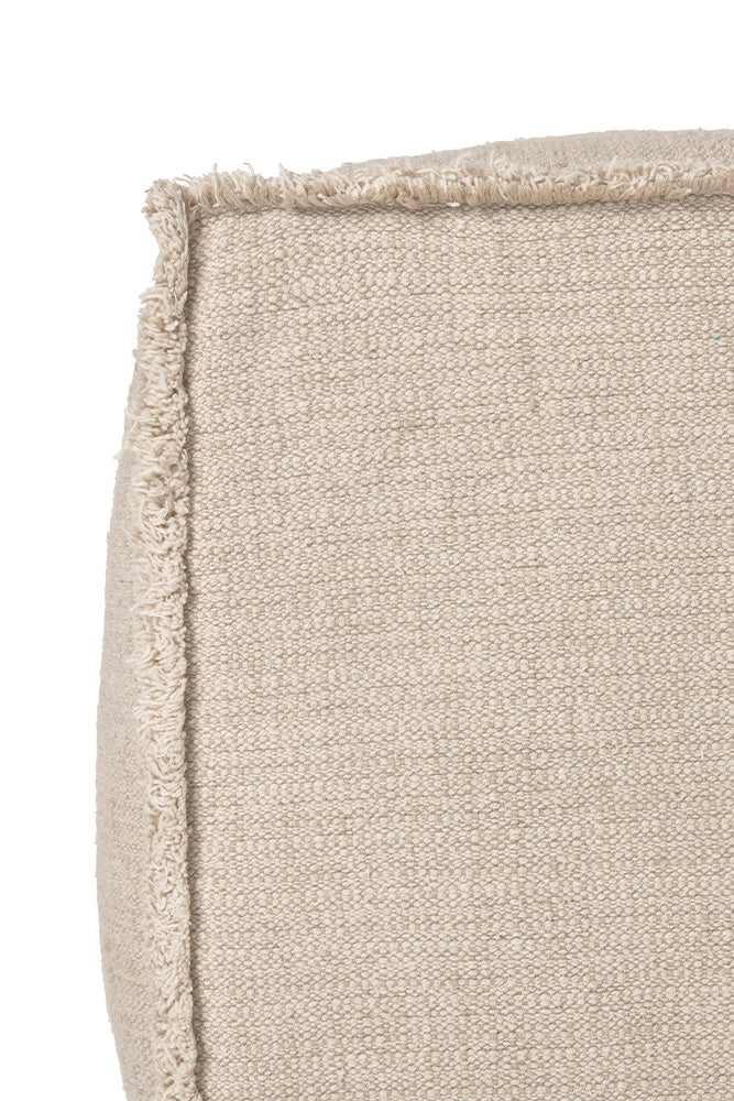 Handloom Pouf Beige