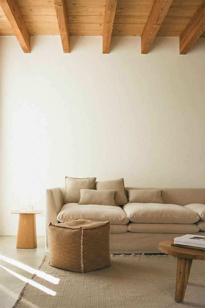 Pouf Handloom Ochre