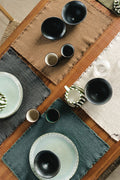 Handloom Placemats Duck green (Set of 2)