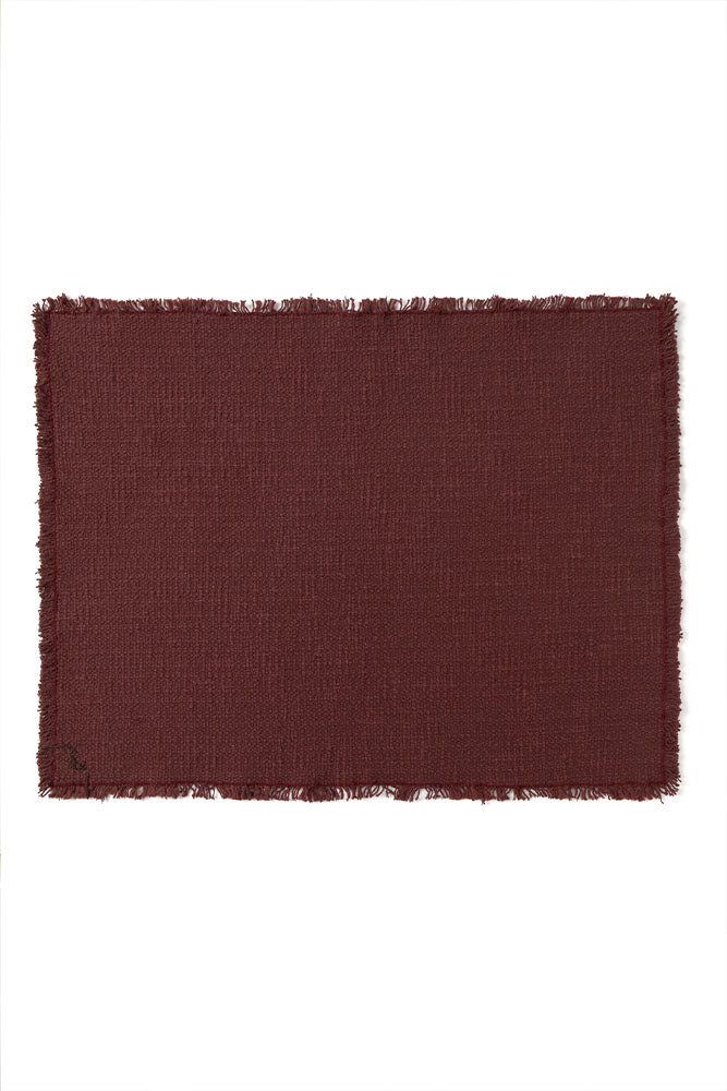 TISCHSETS HANDLOOM MARSALA (2ER-SET)