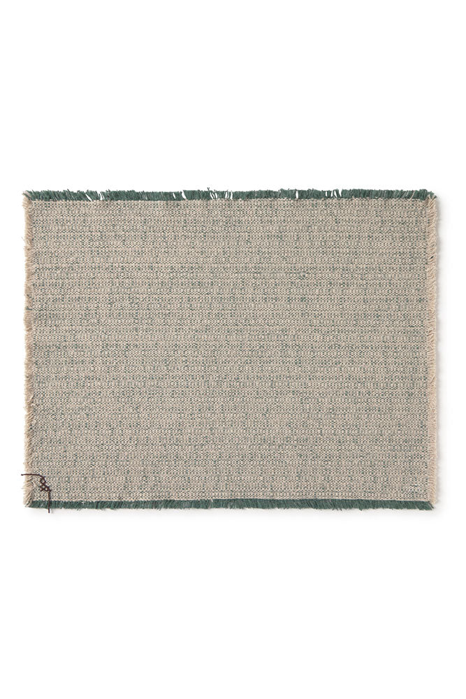 Handloom Placemats Natural and Duck Green (Set of 2)