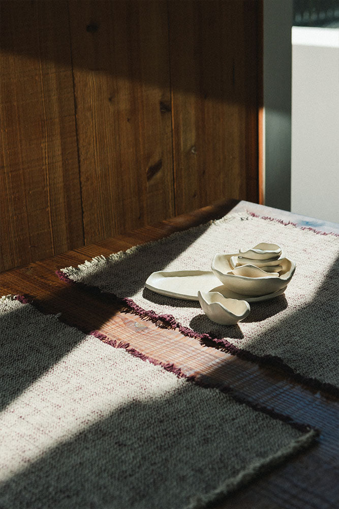 TISCHSETS HANDLOOM NATURAL AND MARSALA (2ER-SET)
