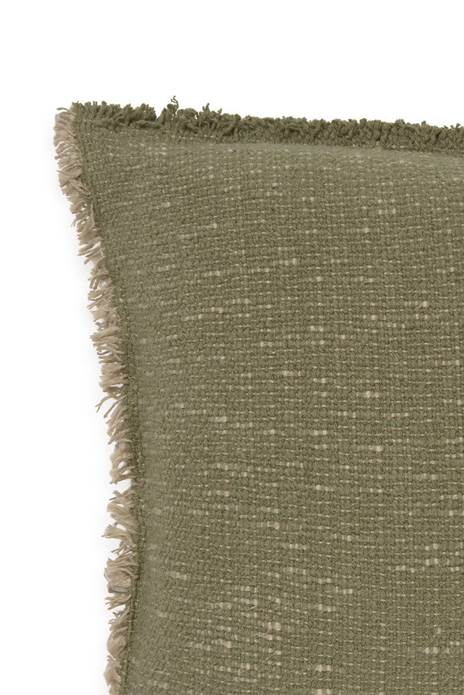 KISSEN RECHTECKIG HANDLOOM KAKI