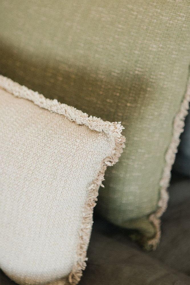 Handloom Square Cushion Beige