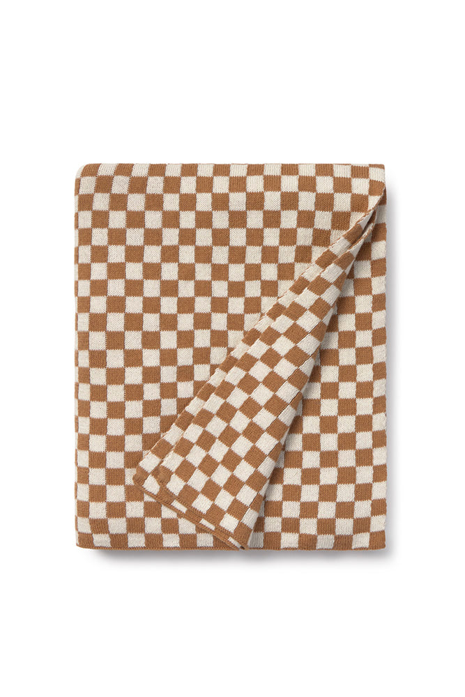 COUVERTURE TRICOTÉE TILES TOFFEE
